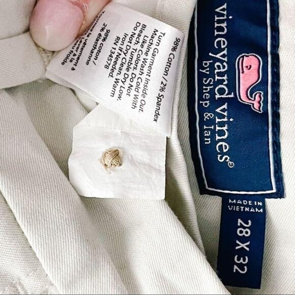 Vineyard Vines Stretch Breaker Pants Off White - Picture 9 of 11